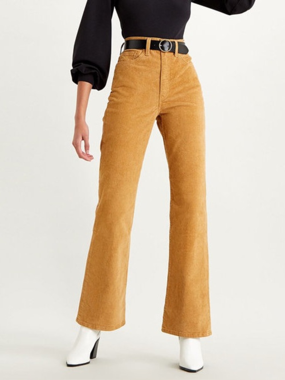 Levi’s Premium Ribcage Bootcut Corduroy Pant - Iced Coffee Tan Cotton Cords